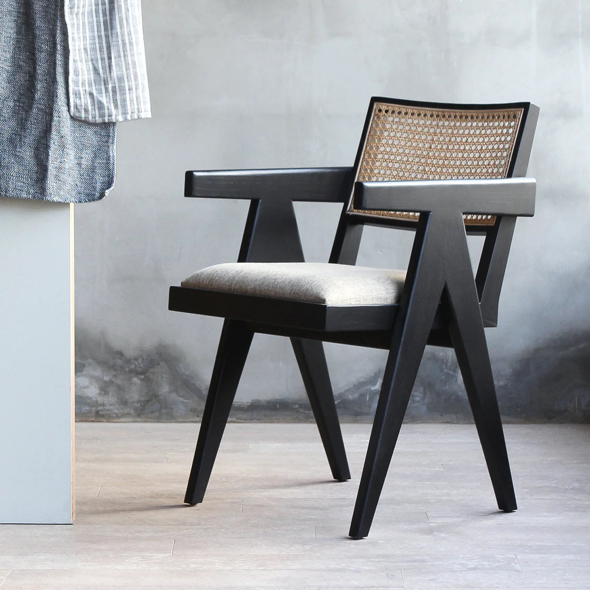 Chandigarh Cane Chair with Cushion