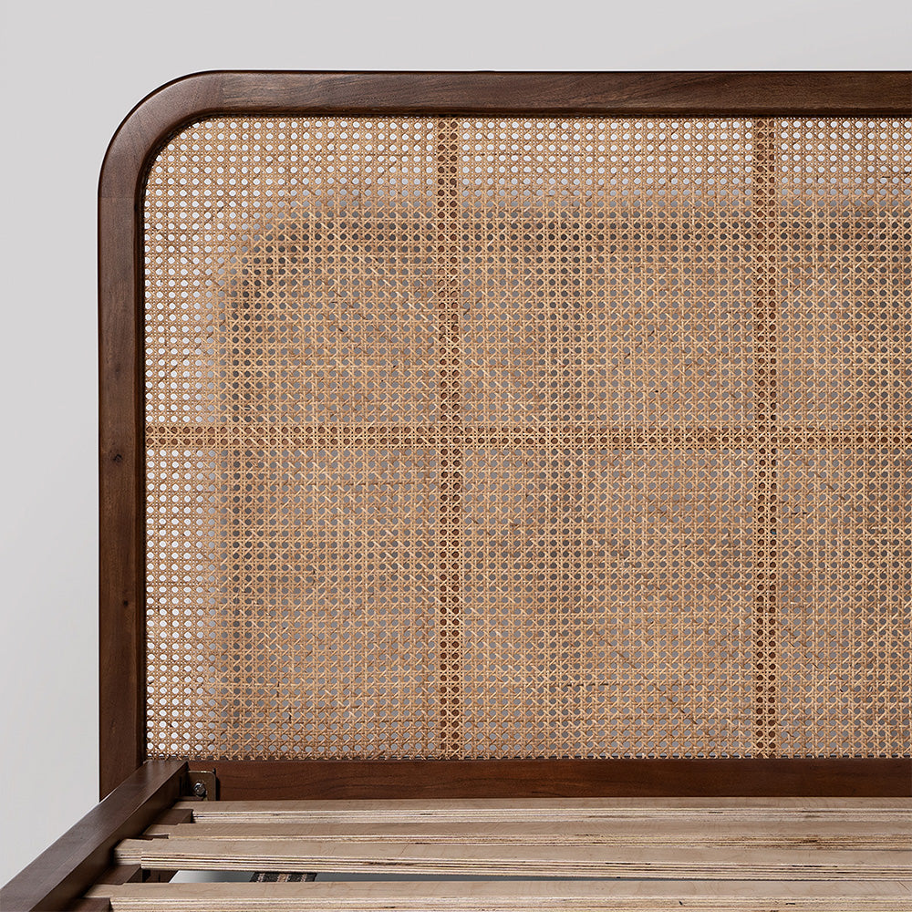 Raphia Solidwood & Cane Bed