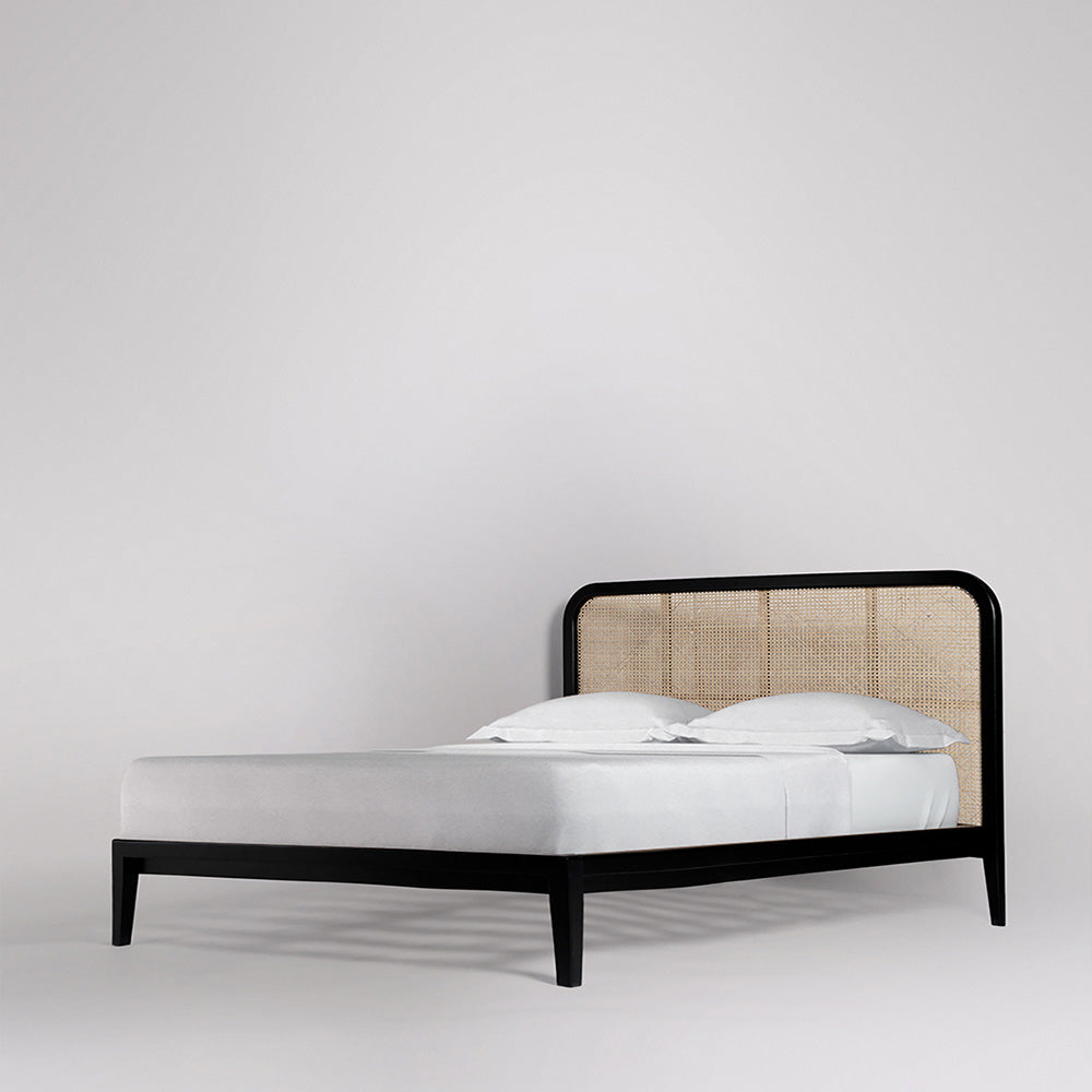 Raphia Solidwood & Cane Bed
