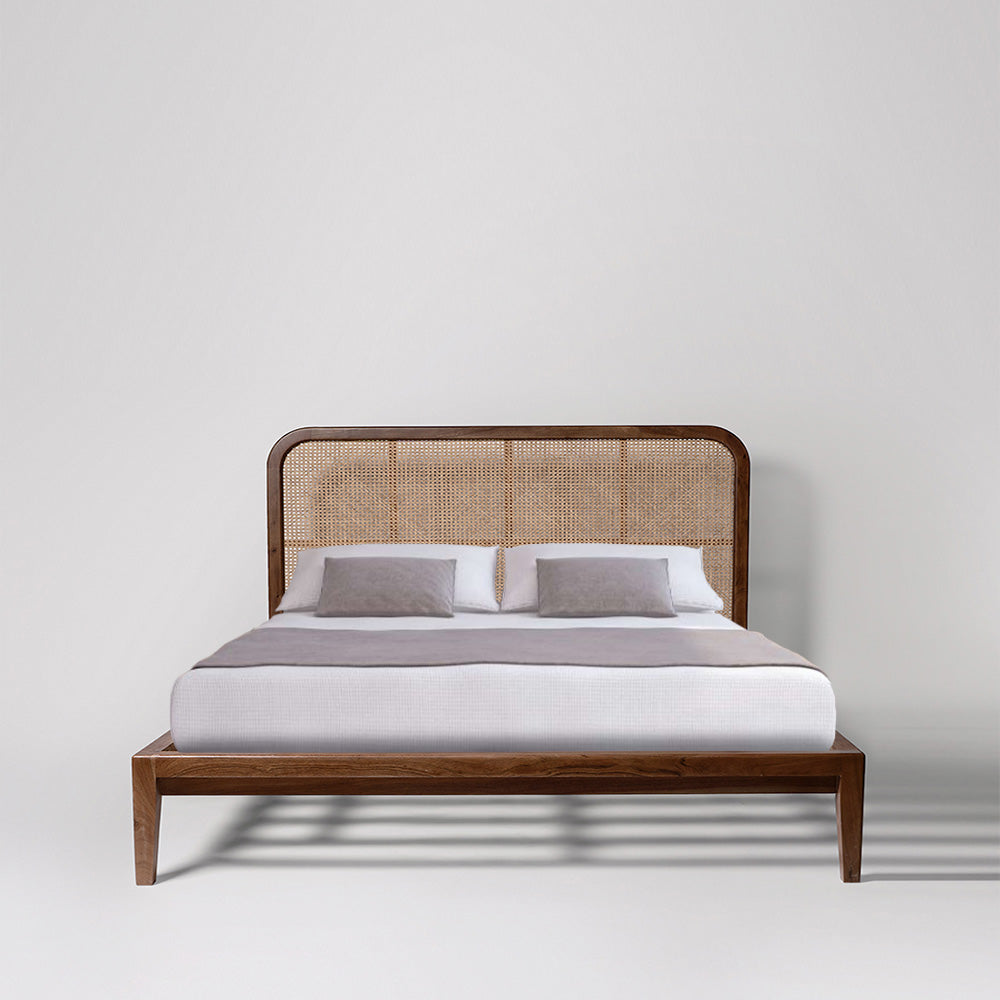 Raphia Solidwood & Cane Bed