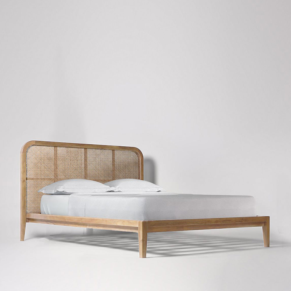 Raphia Solidwood & Cane Bed