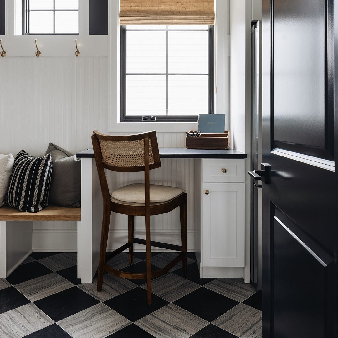 Libby Cane Bar Counter Chair
