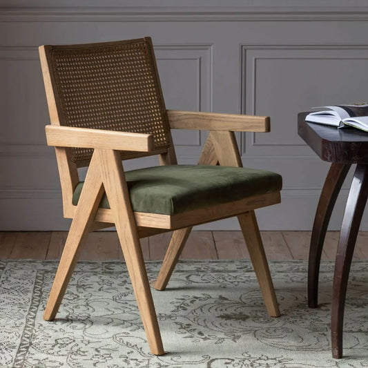 Chandigarh Cane Chair with Cushion