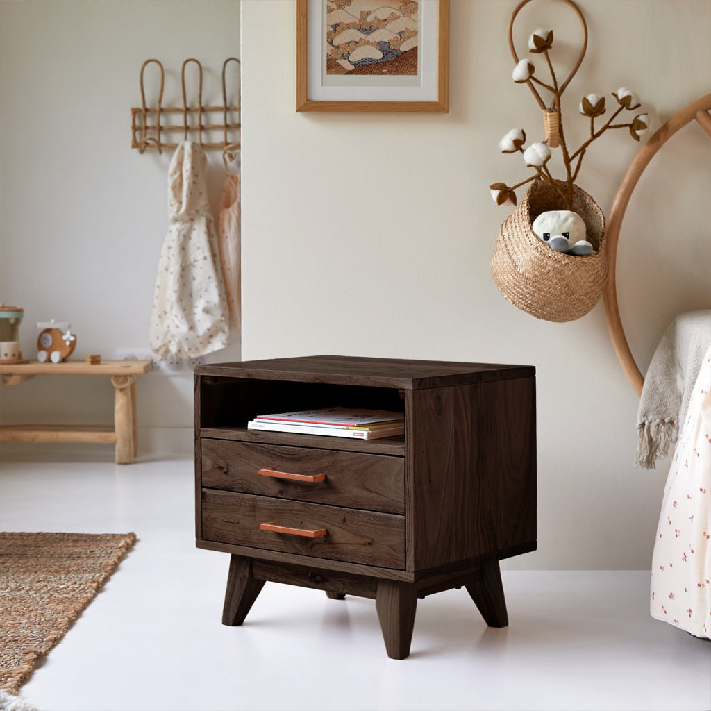 Solid Acacia Bedside Table
