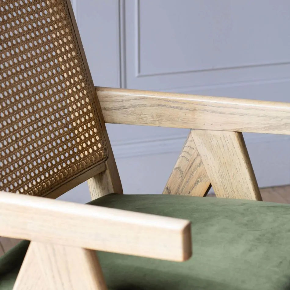 Chandigarh Cane Chair with Cushion