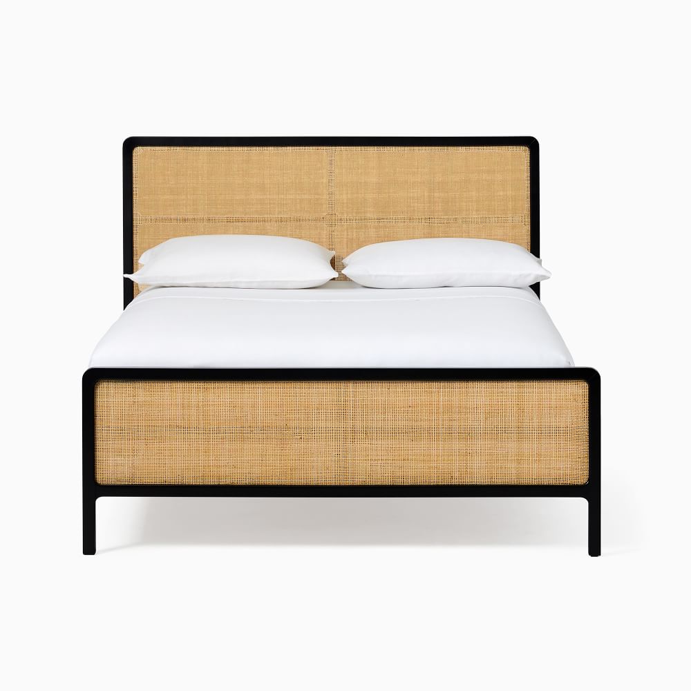 Woodworm Furniture | Solidwood-Cane Rattan Bed | Sheesham |Premium bed