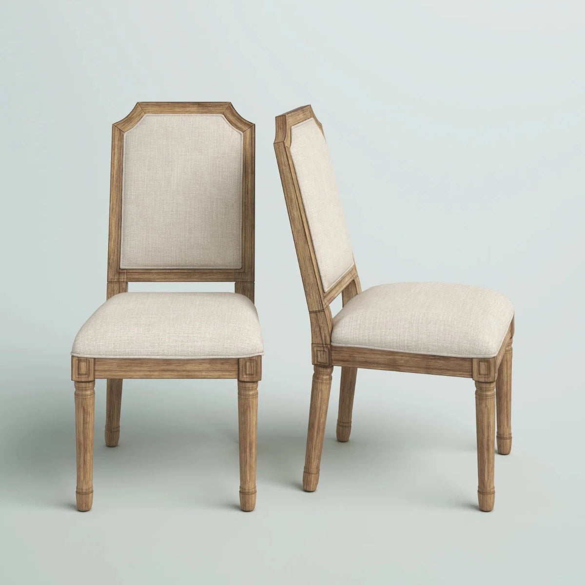 Woodworm Furniture | Ashley | Solid Wood Chair | Premium-Upholstery | Sheesham | Side -View