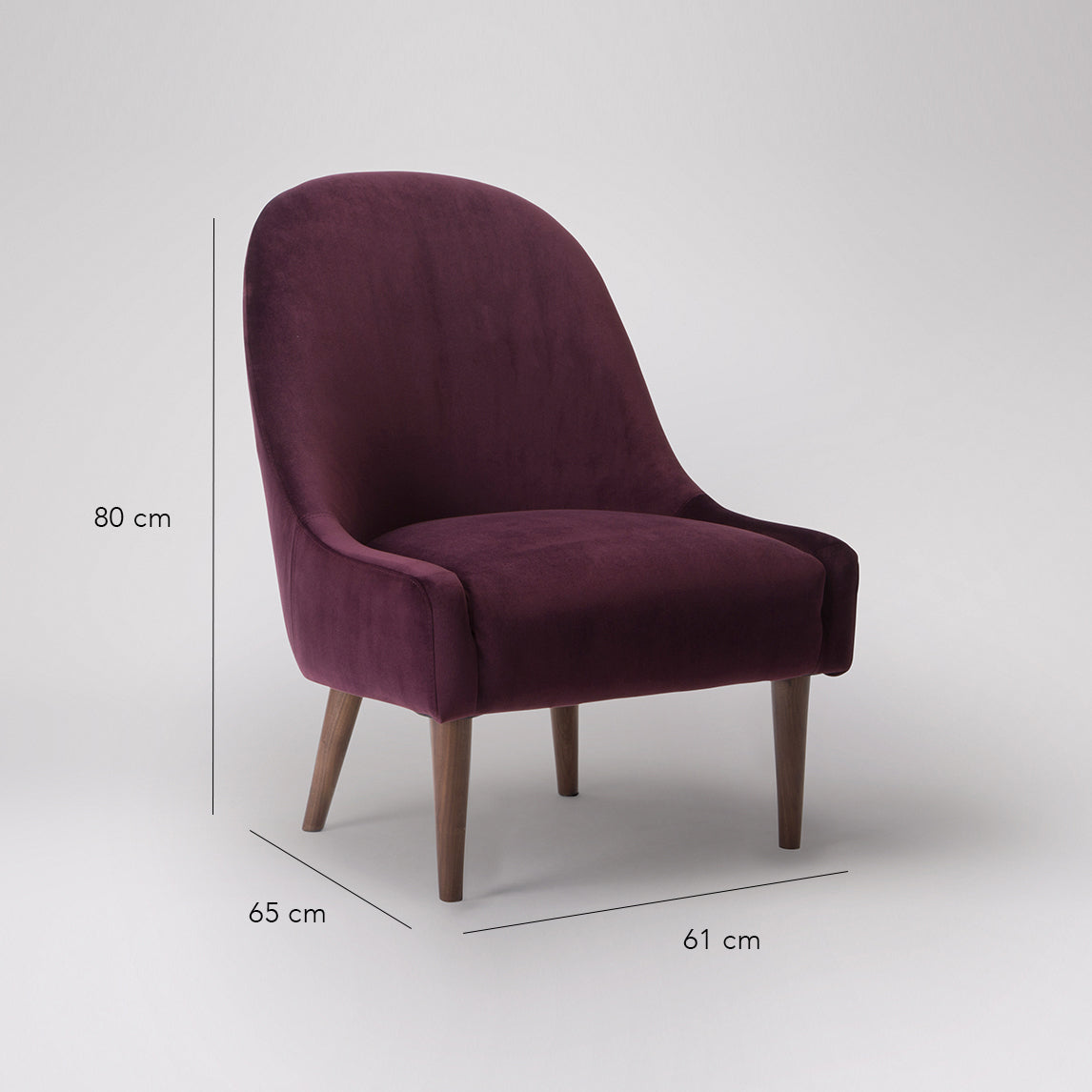 Woodworm | Chervel Armchair | Premium Upholstery | Solid Rosewood | Dimension