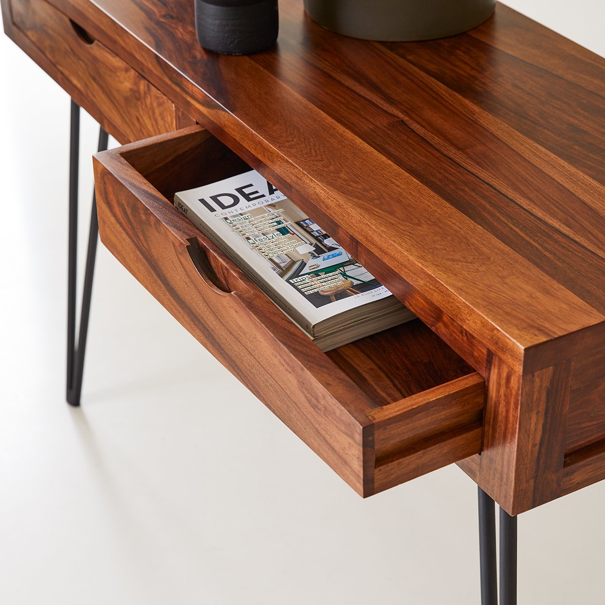 Woodworm | Metric Console | Desk | Solid | Study Table | Drawer