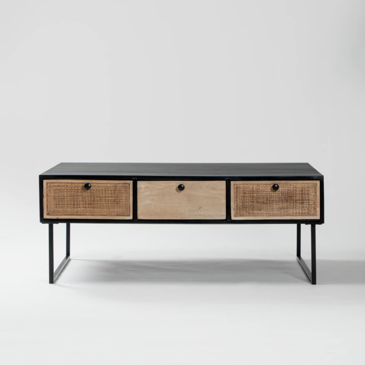 Woodworm | Franco Coffee Table | luxury furniture | Cane-Work | Black