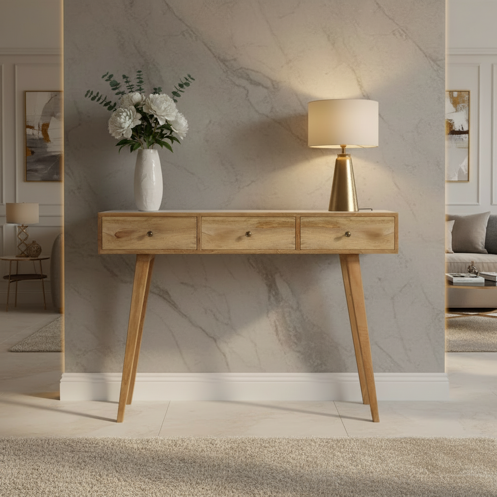 Console Tables | Solid Wood Entryway & Study Tables- House of Woodworm