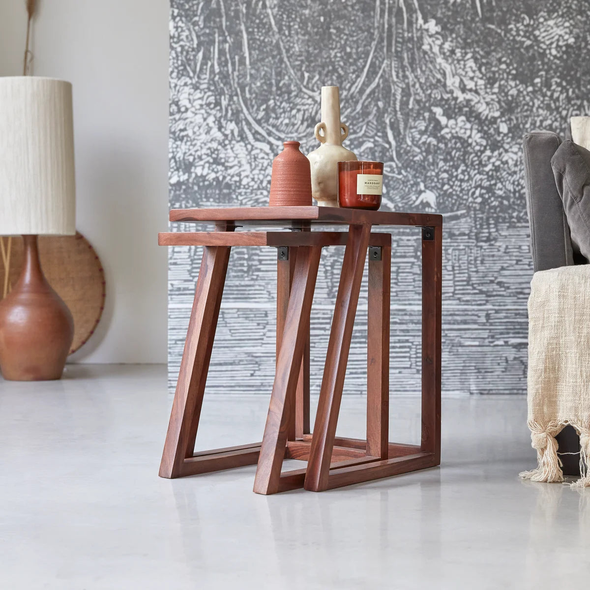 Raphia Solidwood End Table