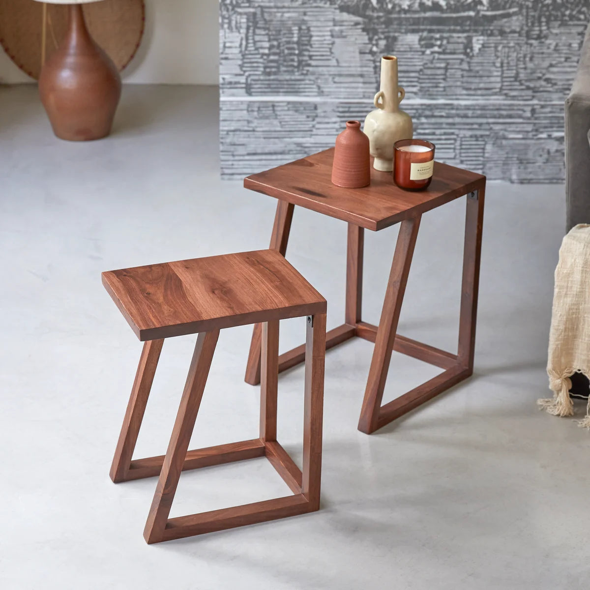 Raphia Solidwood End Table