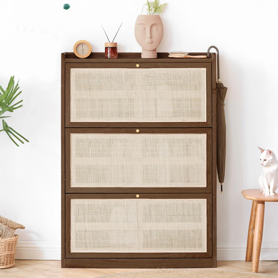 Raphia Pivot Shoe Rack