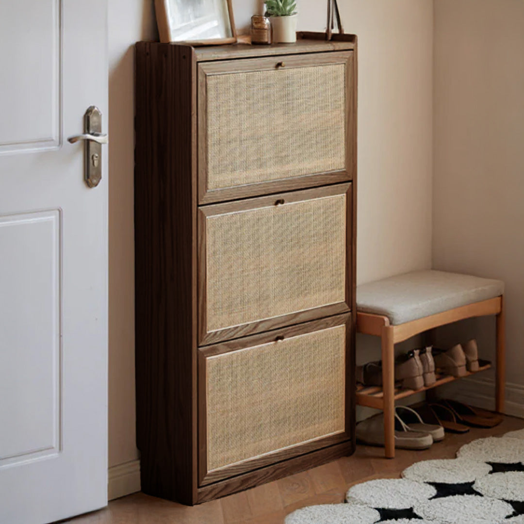 Raphia Pivot Shoe Rack