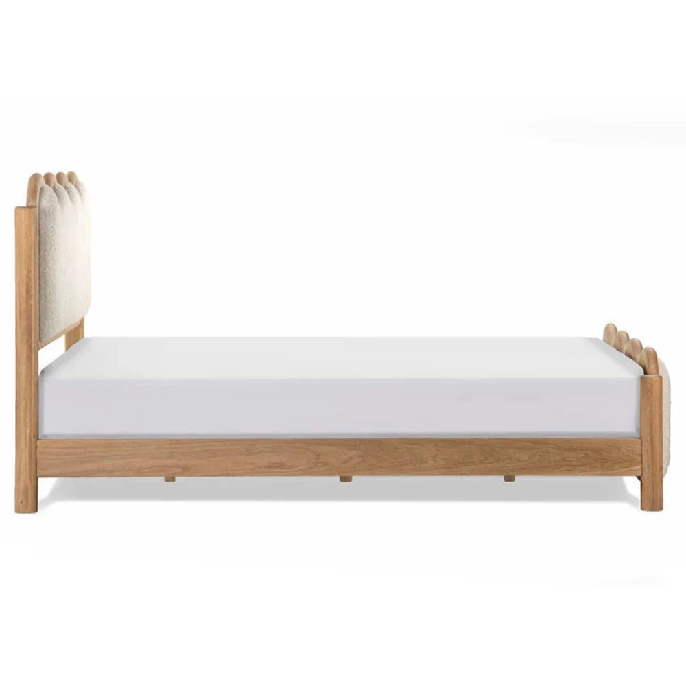Wave Solidwood Upholstered Bed