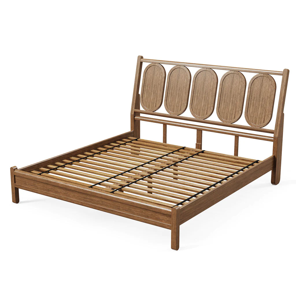 Woodworm-ulta-premium-furniture-lifestyle-Tulip-solidwood-Bed-without storage-Honey-finish-affordable-buy-online-in-India