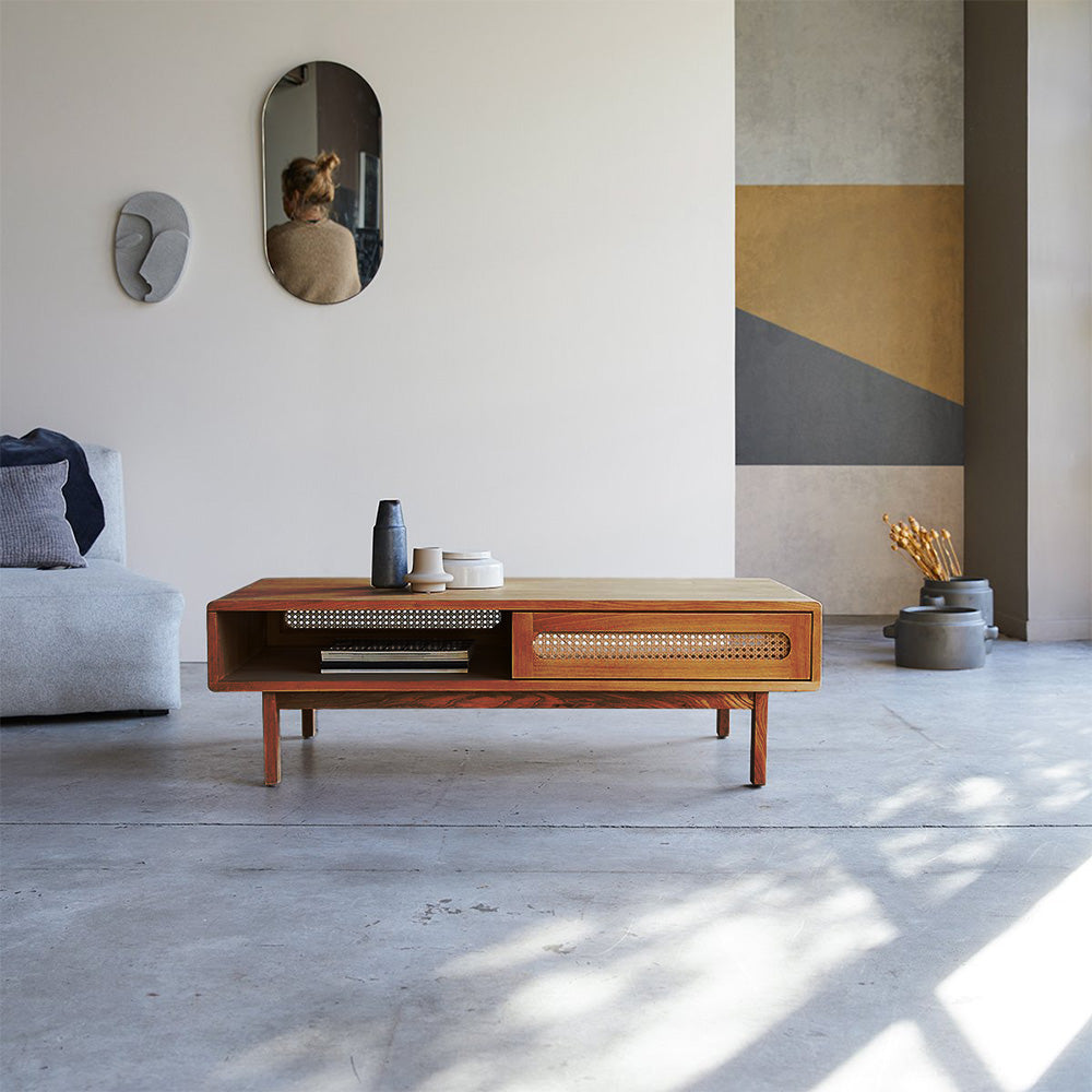 buy-Woodworm-louis-coffee-table-centre--table-solidwood-natural-cane-rattan-buy-online-in-India-premium-furniture-honey-finish