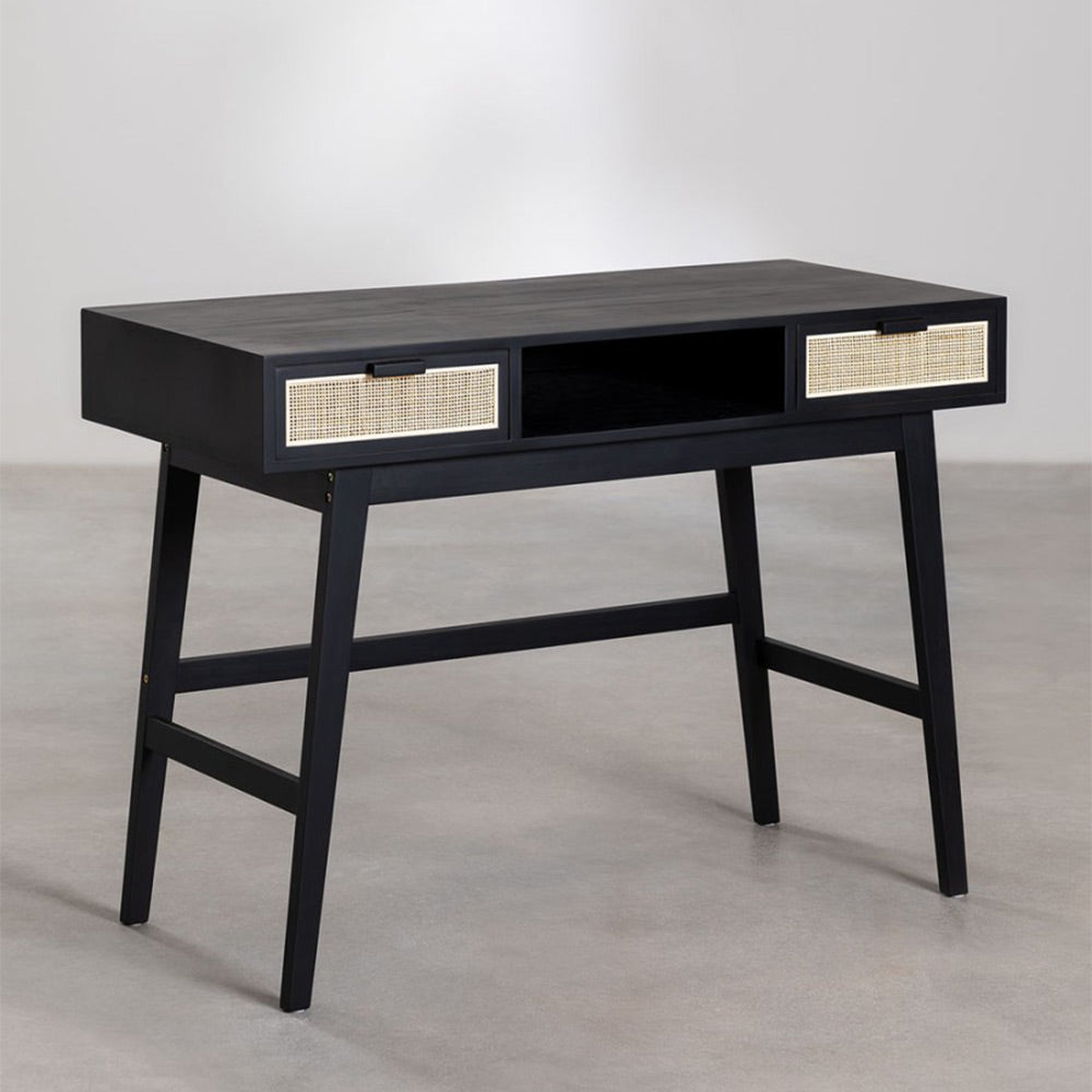 House of Woodworm | Noir Solidwood Study/Console Table | Modern Design
