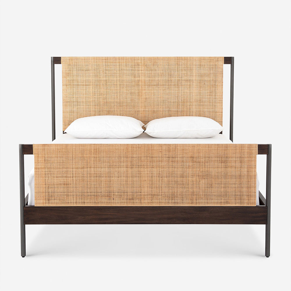 Lohagarh Wood-Metal-Cane Bed