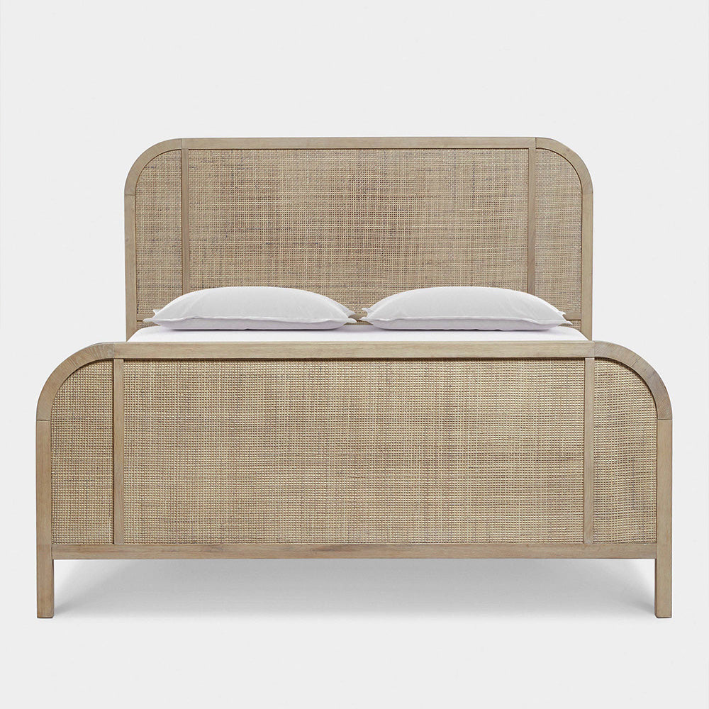 Gagron Solidwood Rattan (Cane) Bed