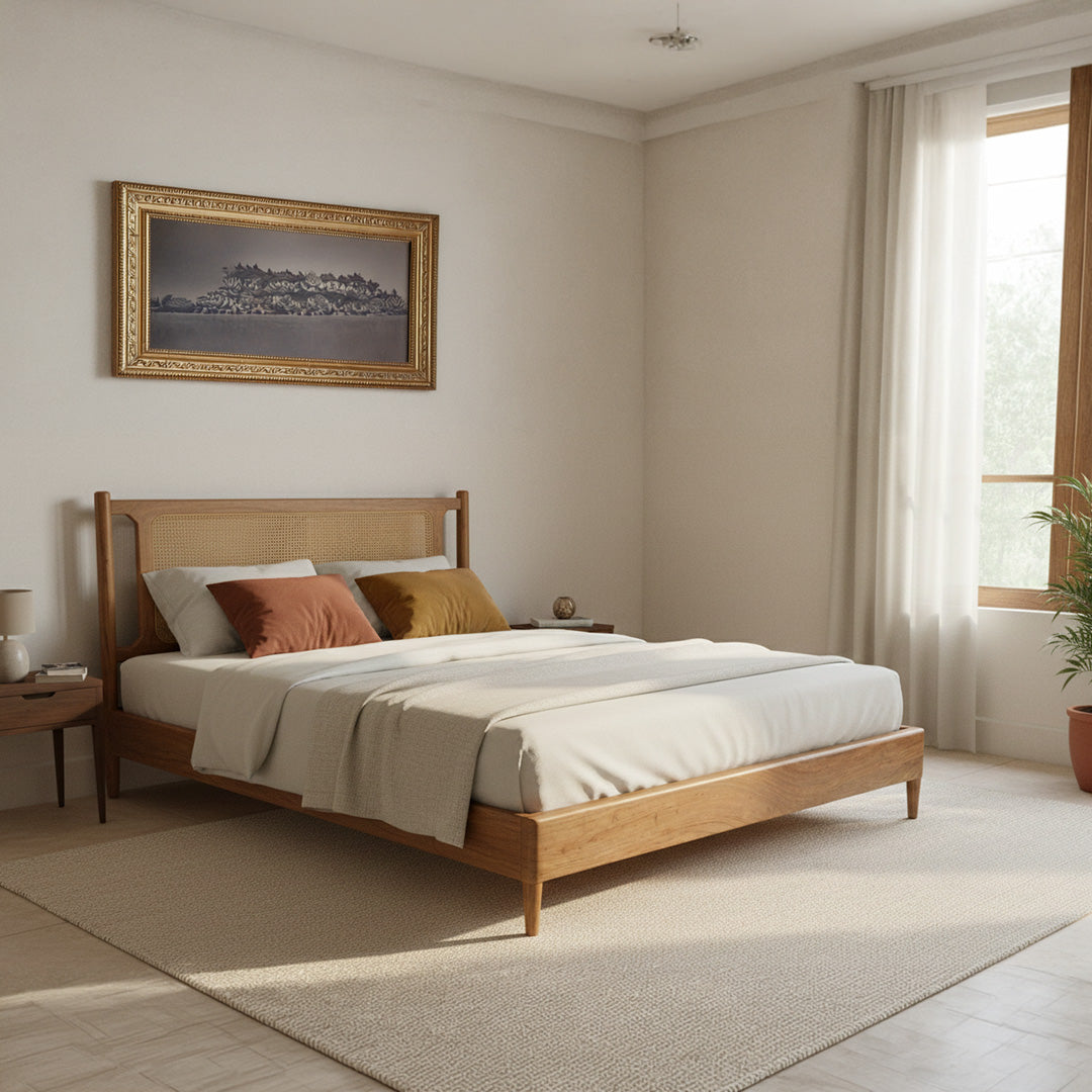 Aura Solidwood Cane Bed