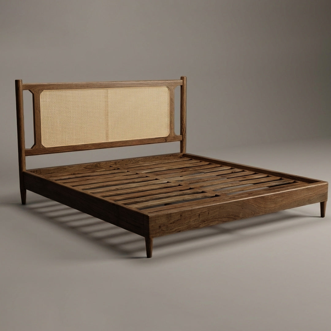 Aura Solidwood Cane Bed