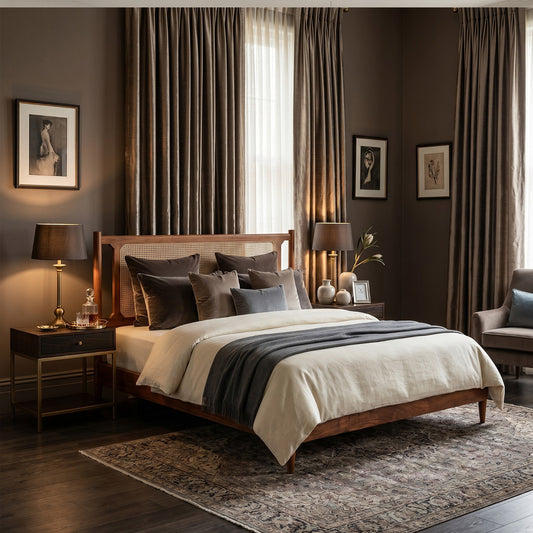 Aura Solidwood Cane Bed