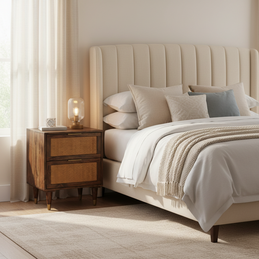 Mewar Cane Bedside Table