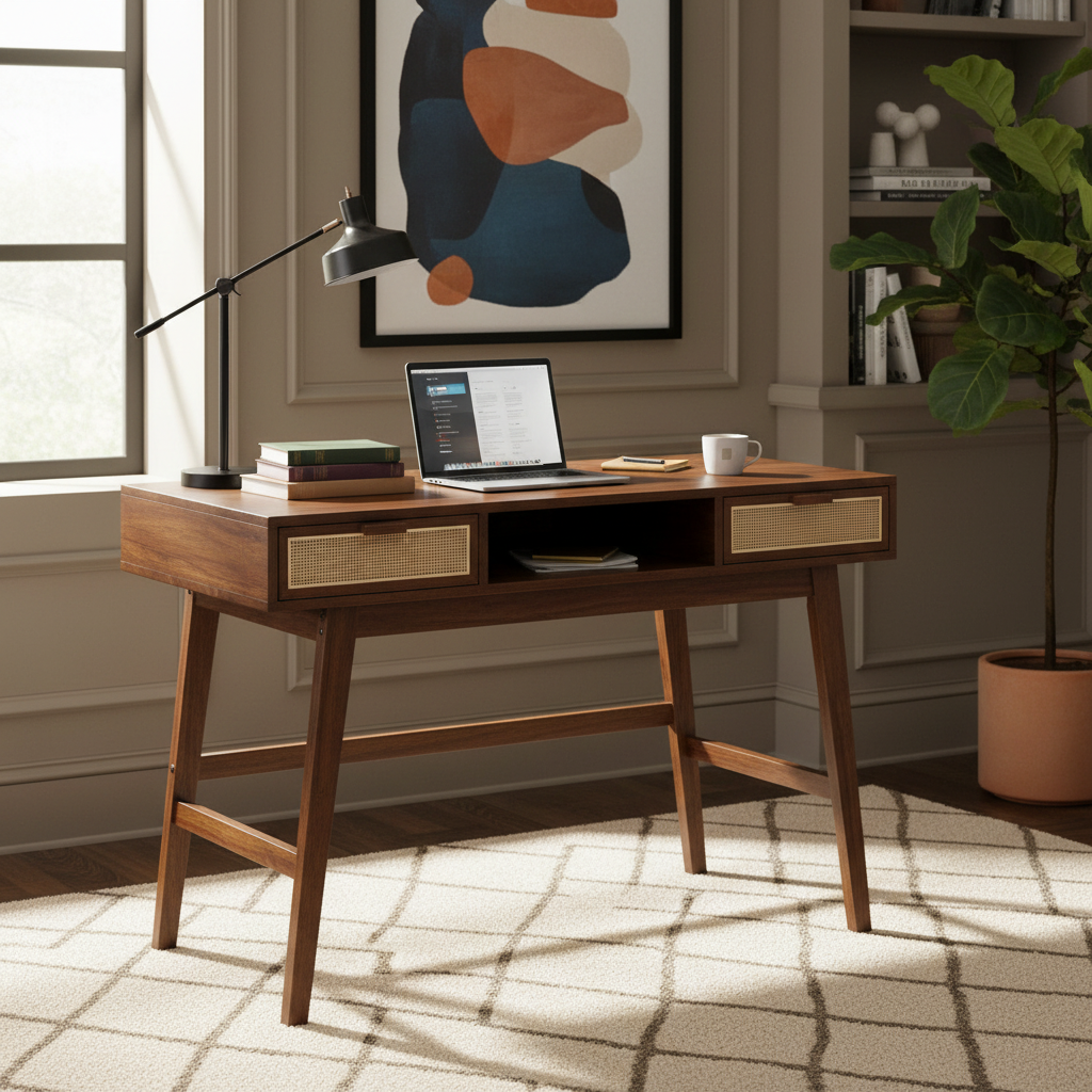 Noir Solidwood Study/Console Table