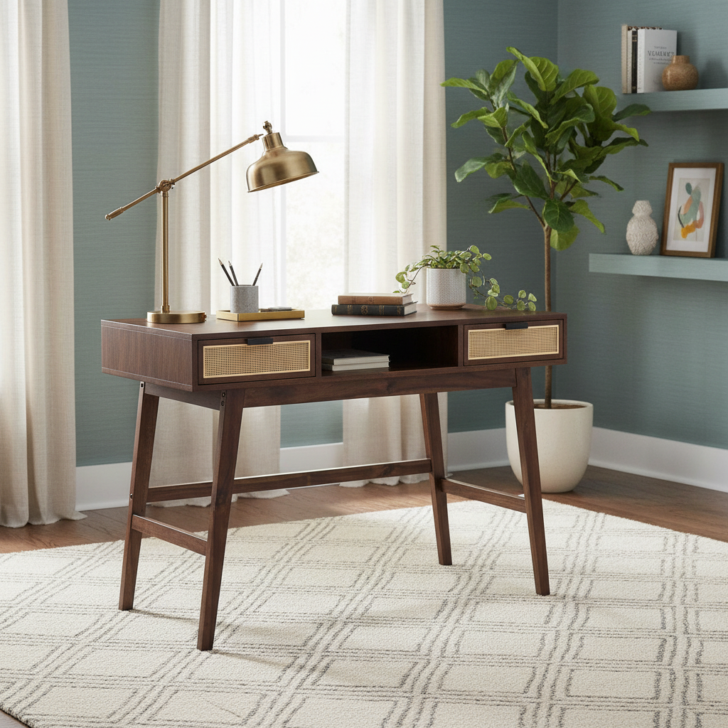 Noir Solidwood Study/Console Table