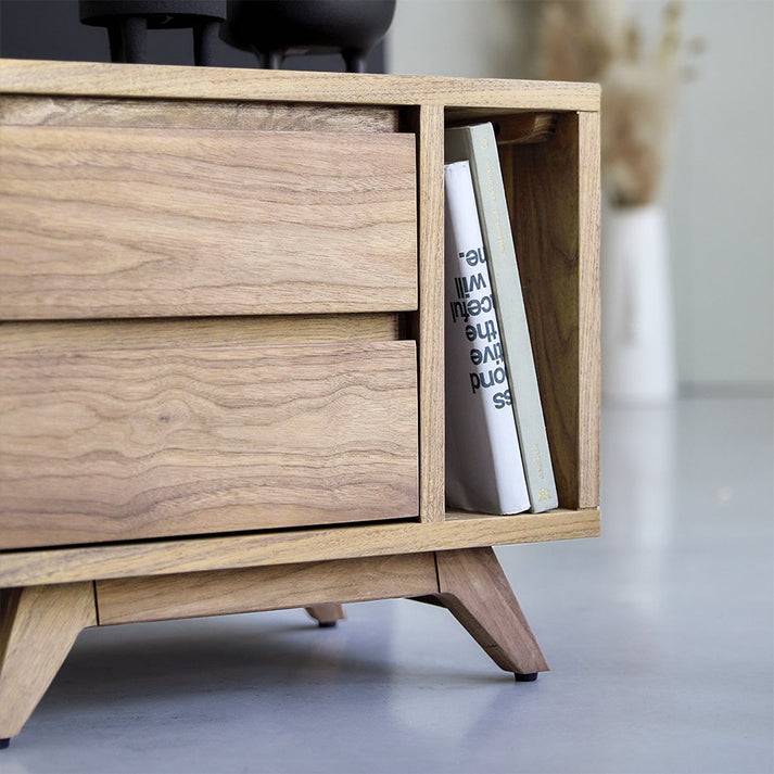 Woodworm Furniture Hupp Premium Bedside Table Acacia Wood House