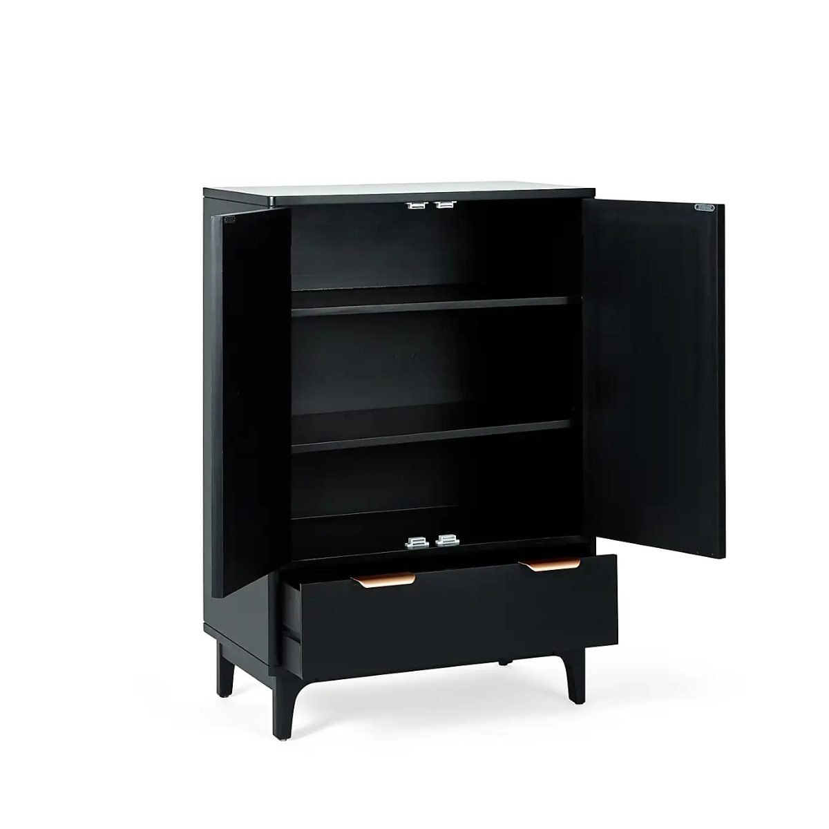Woodworm | Franco Cabinet | Premium - Cane Sideboard | Solid wood | Black | Rattan | Luxury furniture