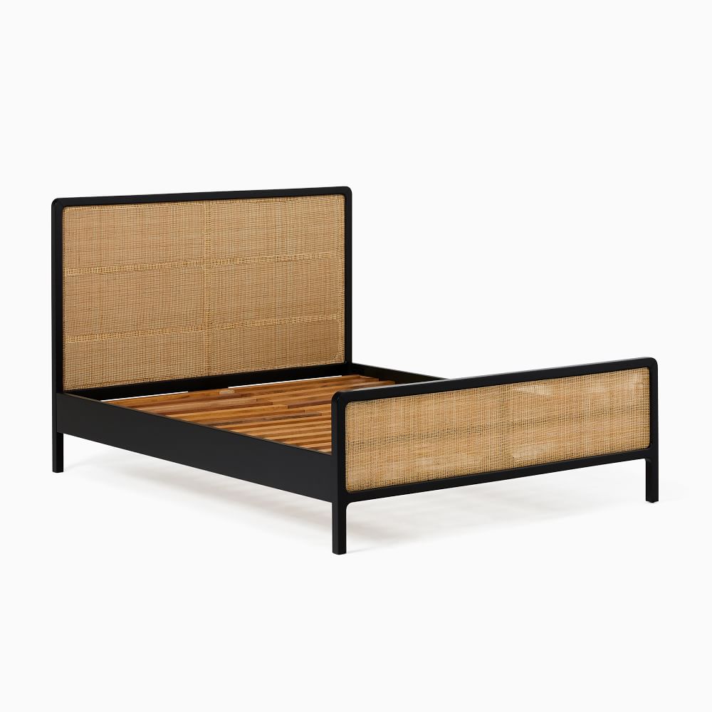 Woodworm Furniture | Solidwood-Cane Rattan Bed | Sheesham |Premium bed