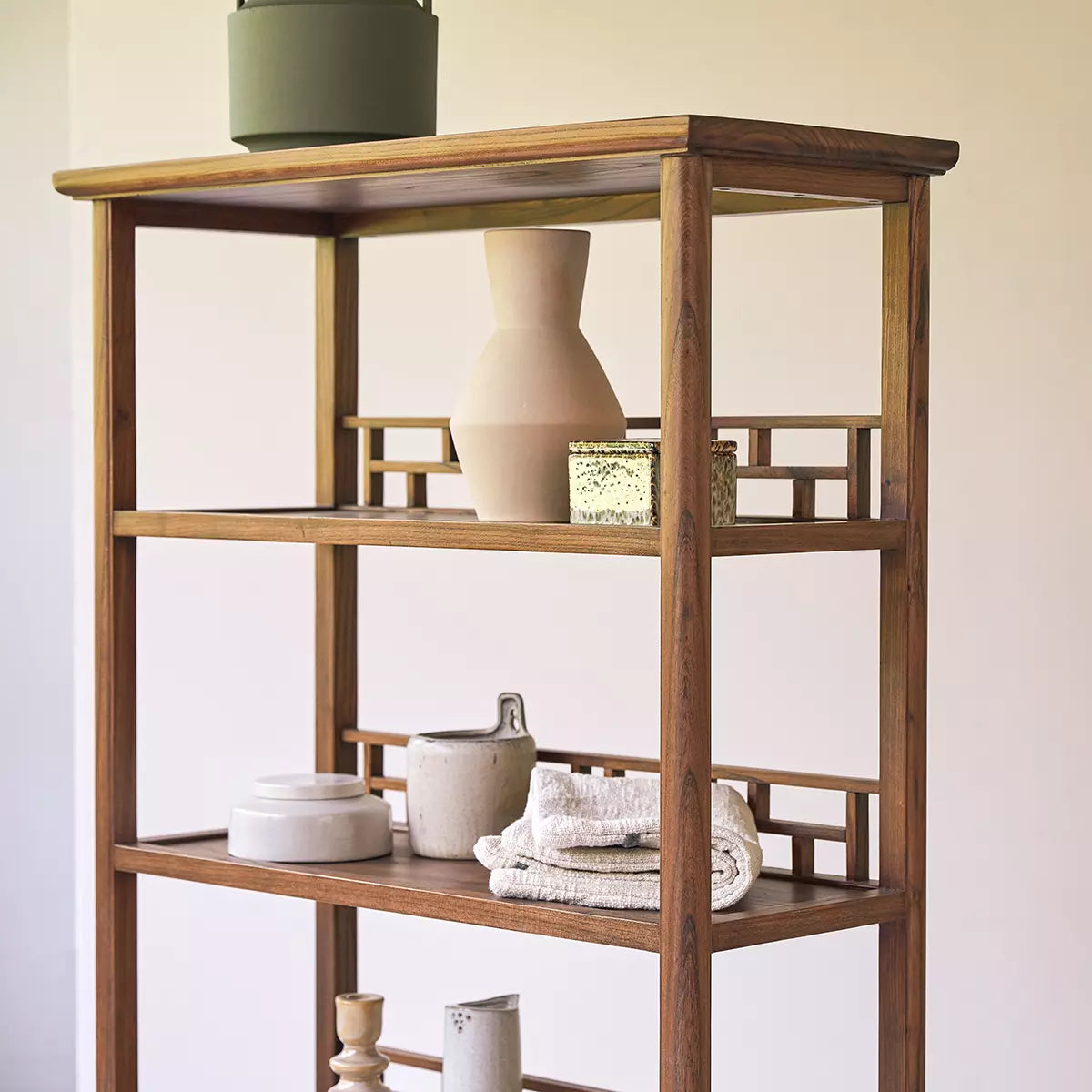 Woodworm Furniture | Ammy  Bookcase | Solid Wood | Bookshelf | Close View | Sheesham
