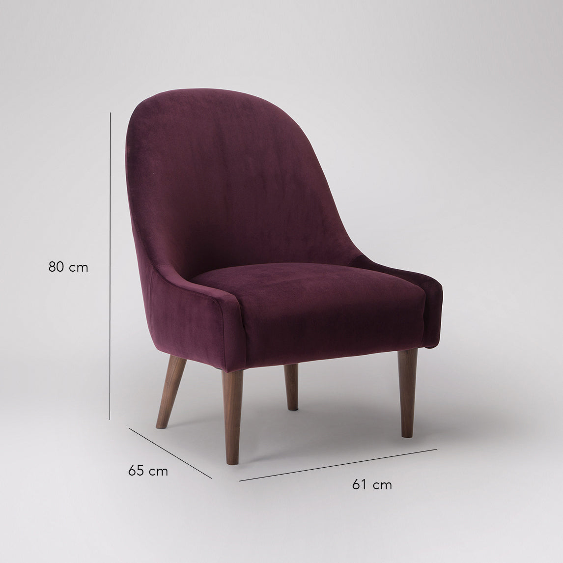 Woodworm | Chervel Armchair | Premium Upholstery | Solid Rosewood | Dimension 