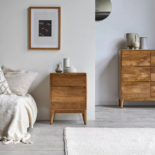 Woodworm | Elle Bedside Table | Solid Wood |  Premium Bedside 
