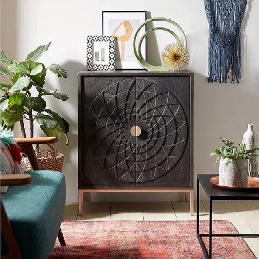 Woodworm | Flora Premium Cabinet | Sideboard | Solid Rosewood | Front Side |