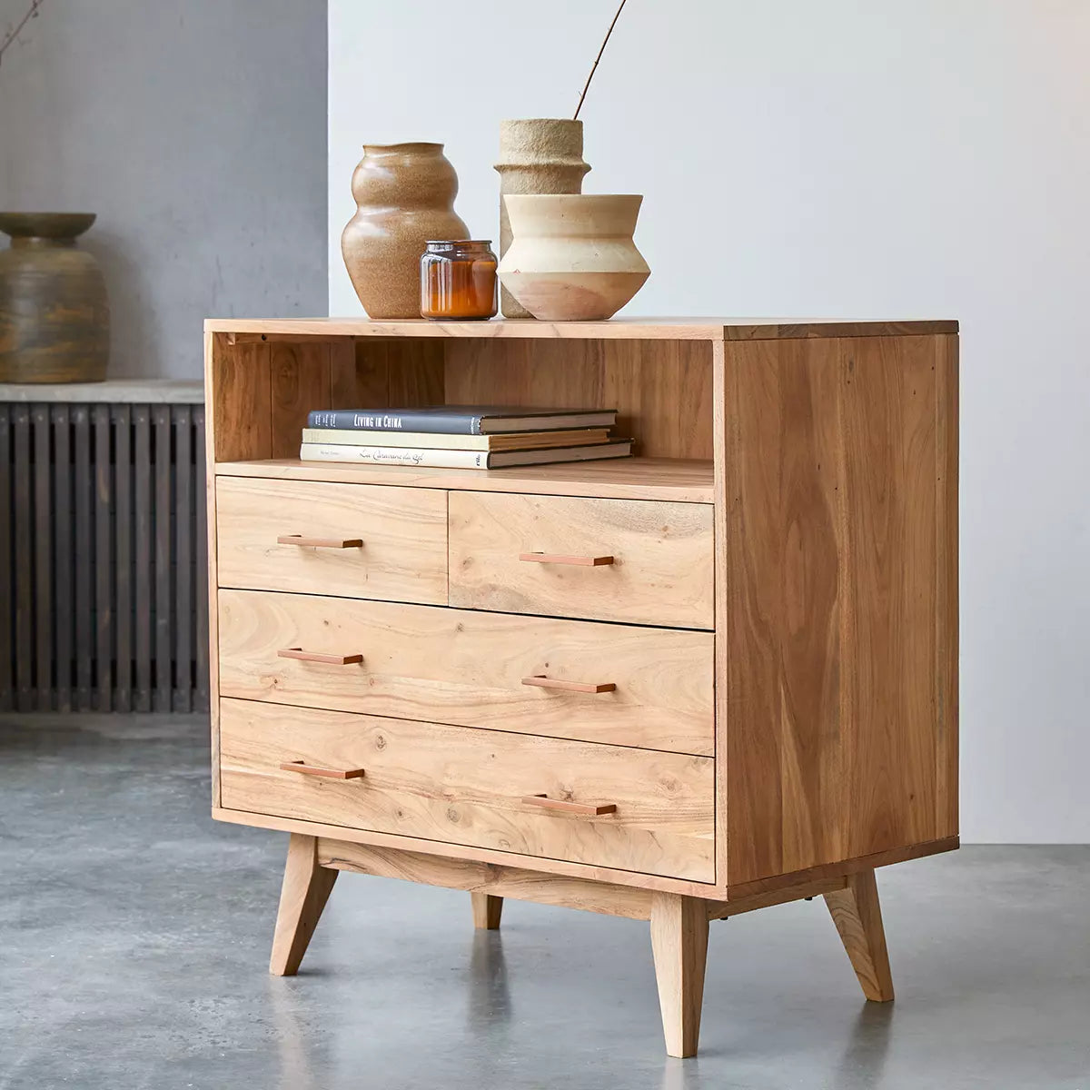 Woodworm furniture | Acacia Solid Wood | Chest of Drawers | Sheesham