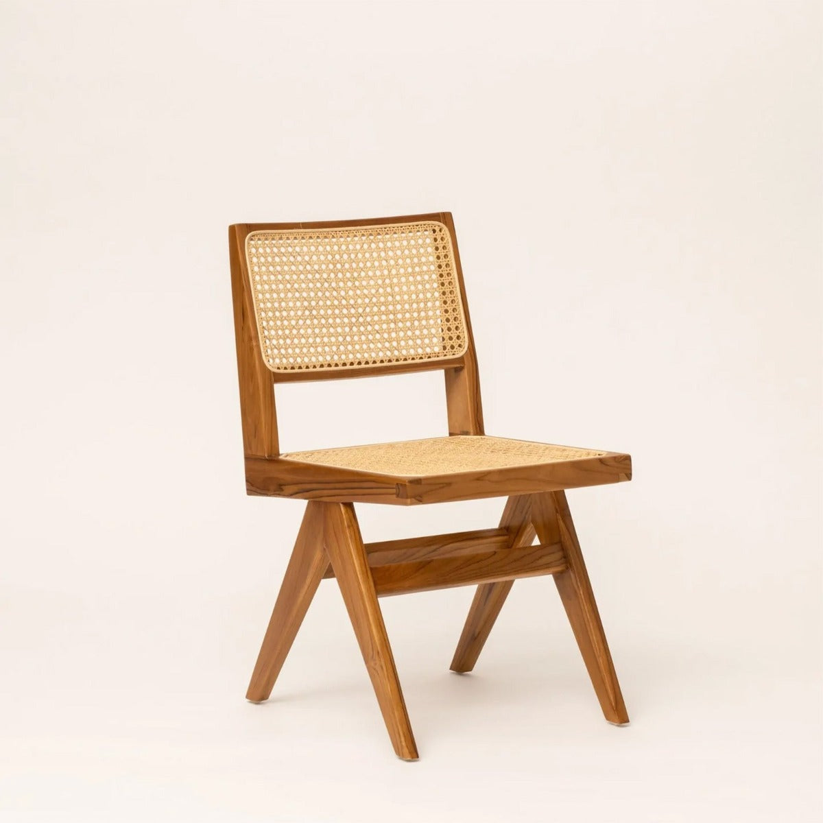 Woodworm | Attic Dining Chair | Sheesham | Premium Furniture | Natural | Vintage Cane Chair