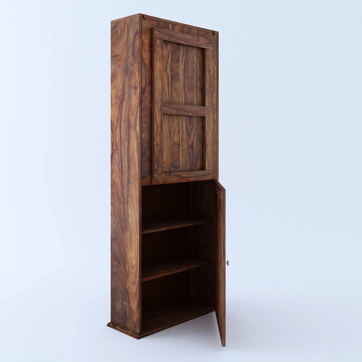 Woodworm Furniture | Folding Bookshelf | Bookshelf cum Study Table | Honey | Sheesham | Storage |