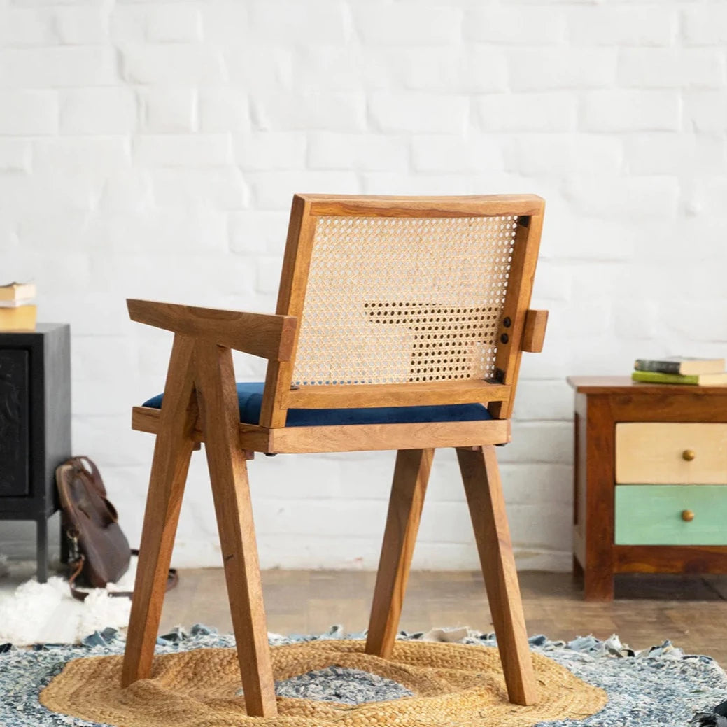 Chandigarh Cane Chair with cushion