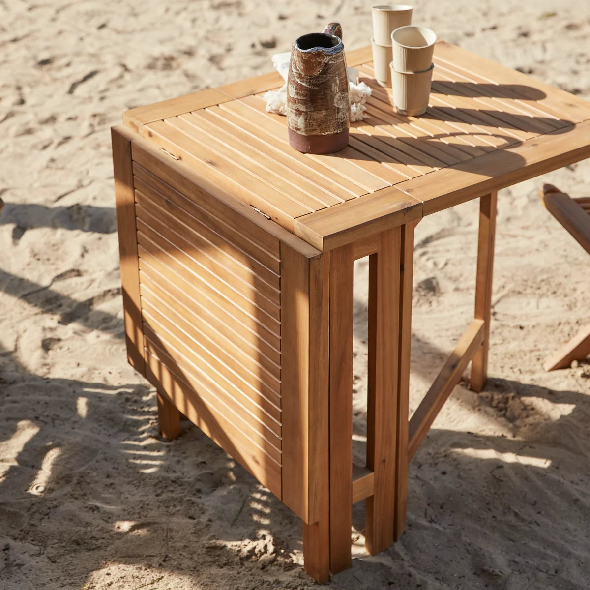 Capri - Solid acacia folding Garden Furniture Set